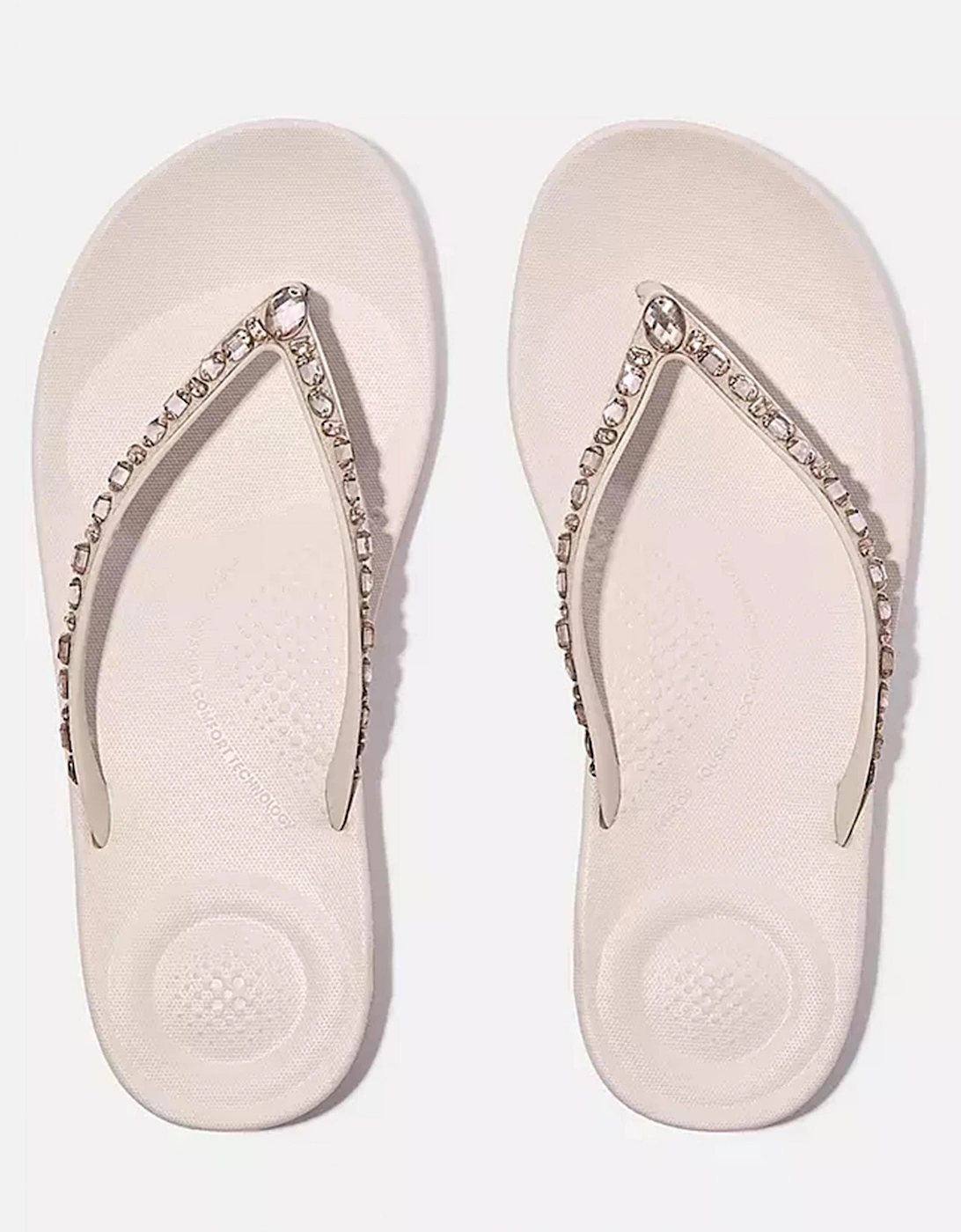 Womens iQushion Multi-Crystal Ergonomic Flip-Flops