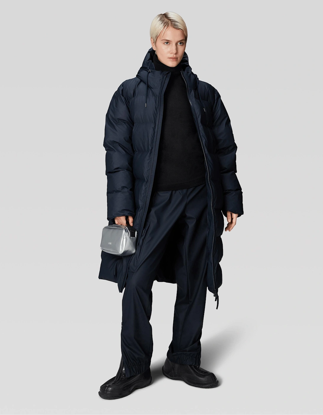 Alta Long Unisex Puffer Jacket - 47 Navy