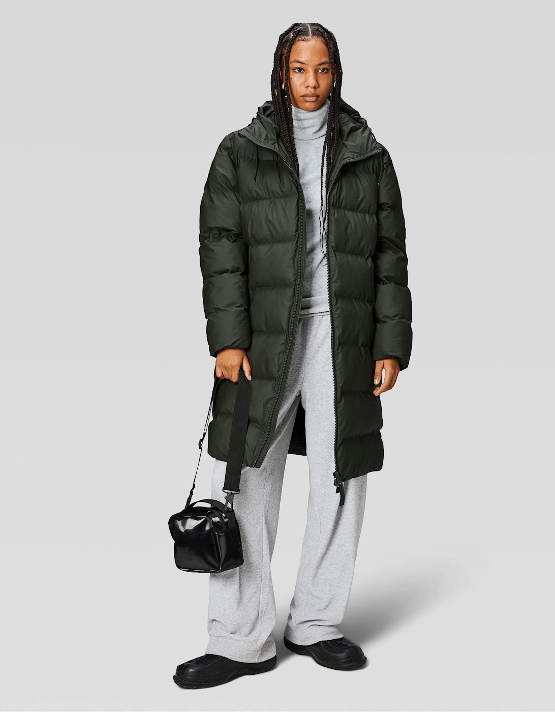 Alta Long Unisex Puffer Jacket - 03 Green