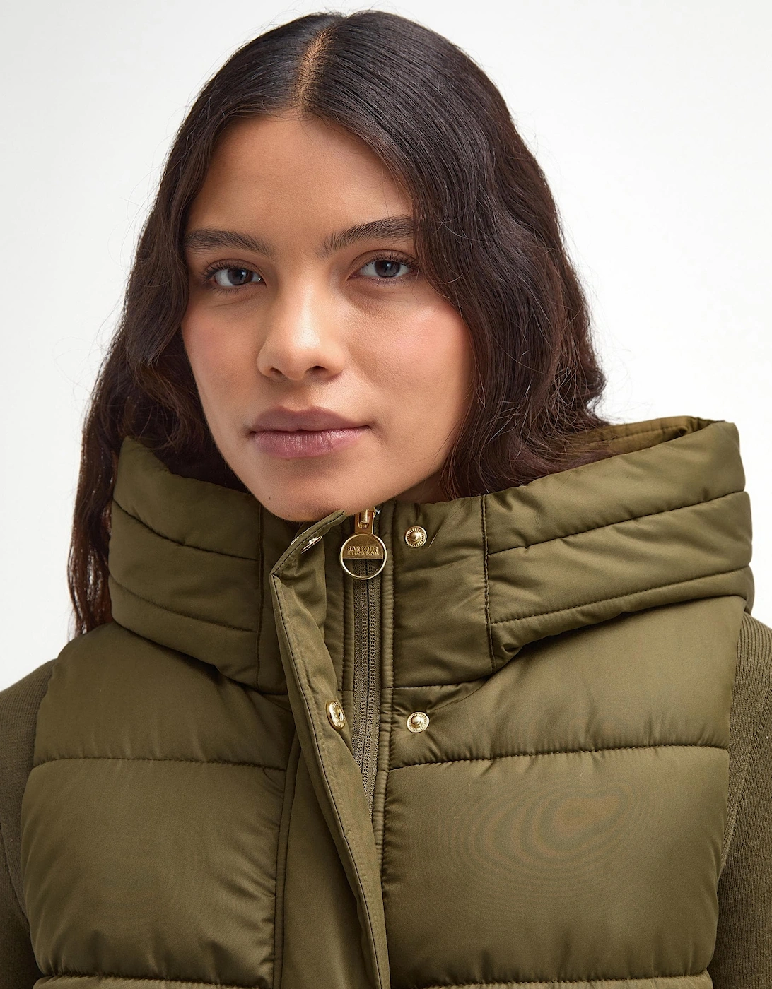 Greyson Womens Long Puffer Gilet - Empire Green