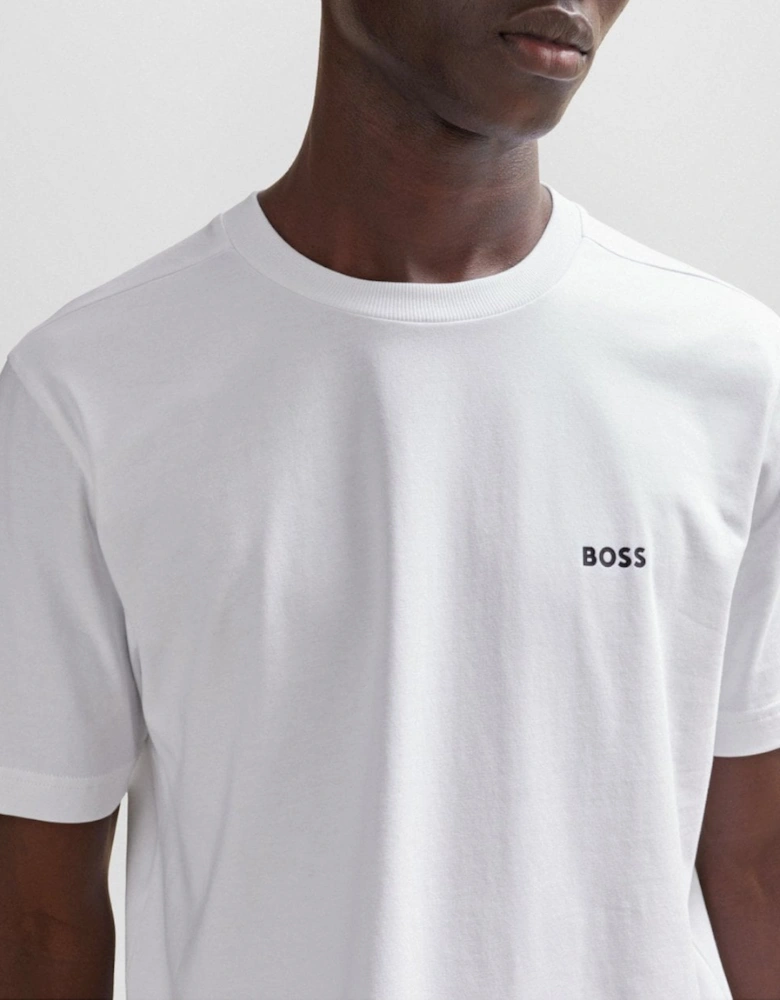 BOSS Green Tee Mens Stretch Cotton T-Shirt with Contrast Logo NOS