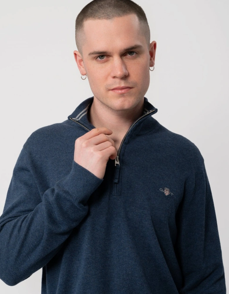 Mens Classic Cotton Half zip Jumper