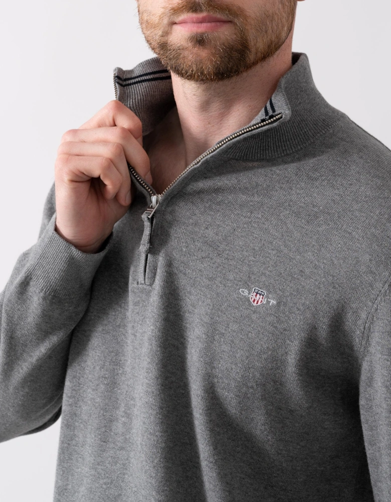 Mens Classic Cotton Half zip Jumper