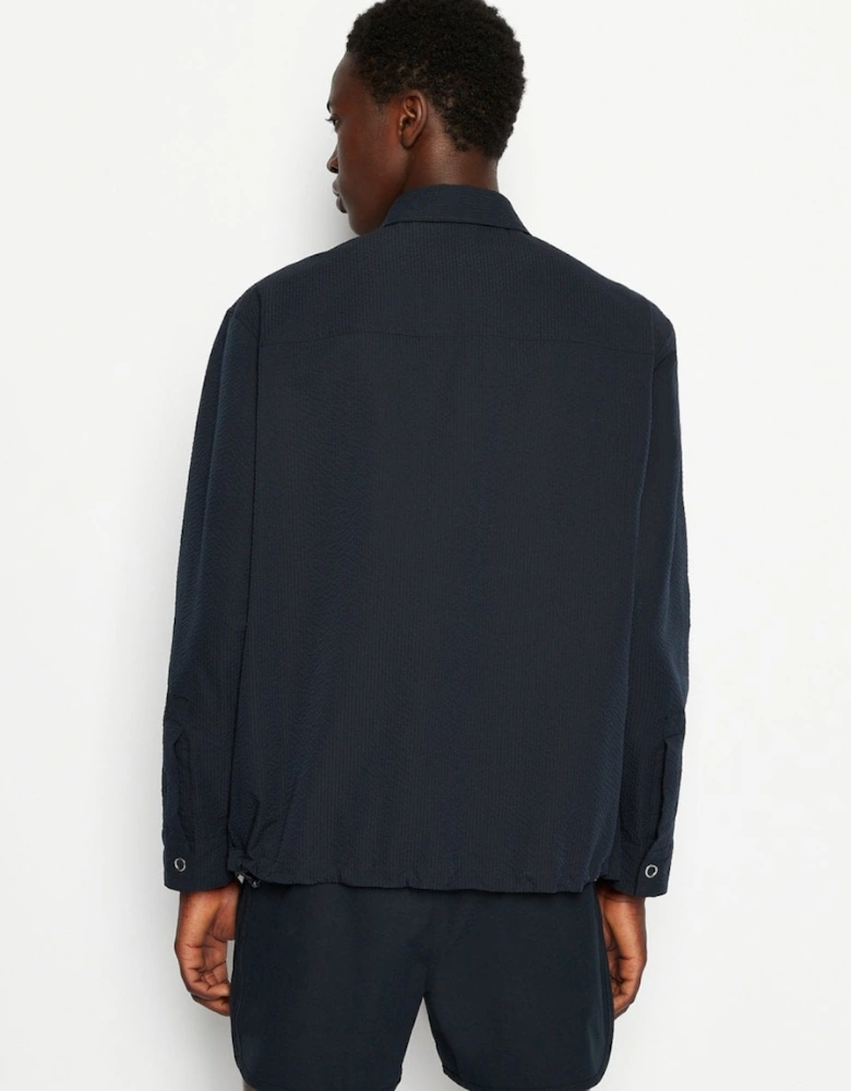 Mens Boxy Nylon Seersucker Shirt