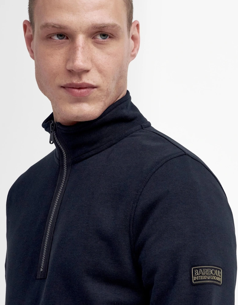 Outline Mens Funnel Neck Sweatshirt - Black