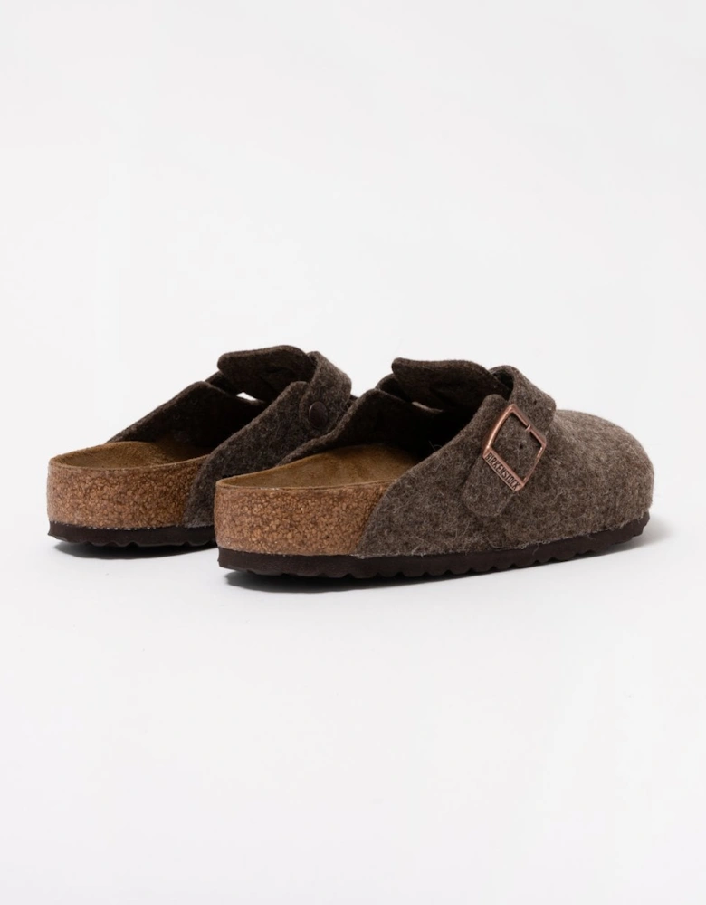 Wool Felt Unisex Clogs - Cacao