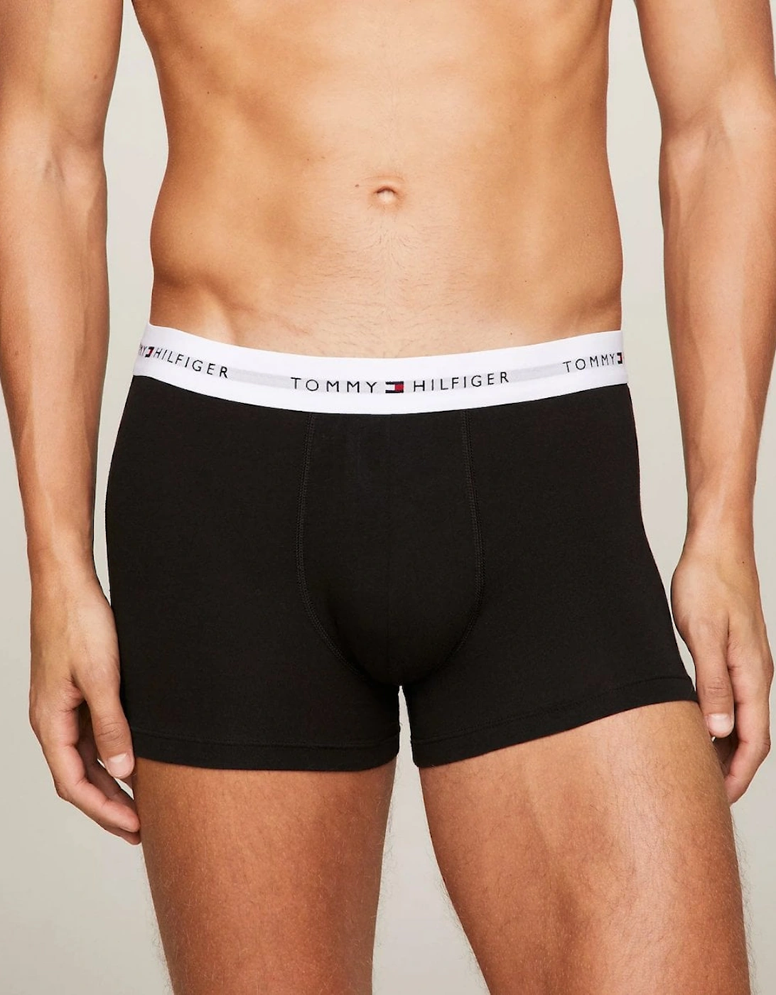Tommy Hilfiger Men's Grey 3 Pack Contrast Trunks - - : 35/34/32 L