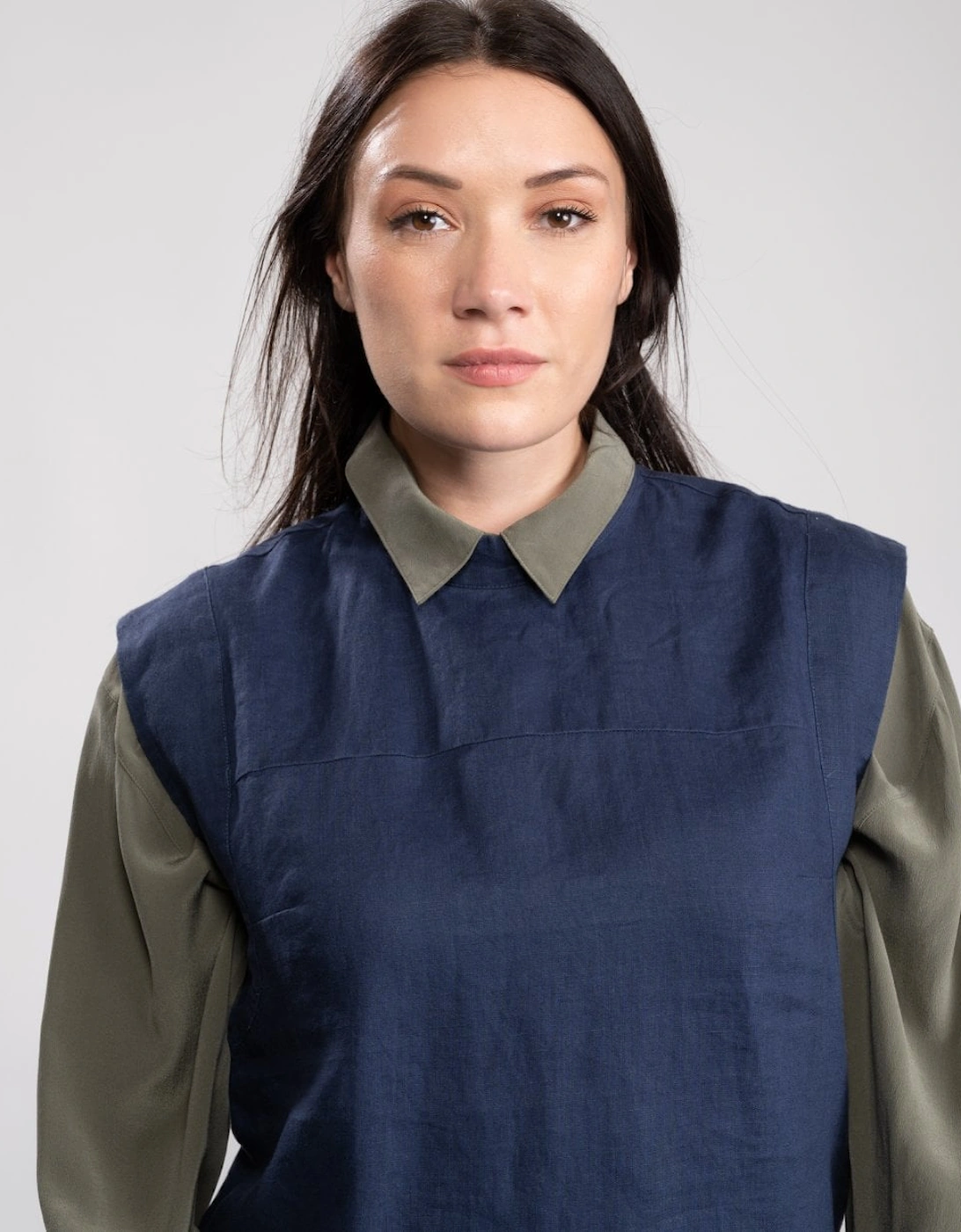 Great Plains Alana Linen Womens Polo Neck Top