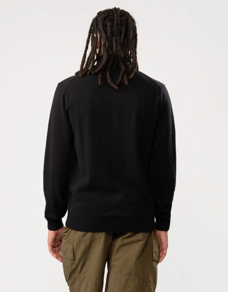 Mens Superfine Lambswool Half Zip Cardigan