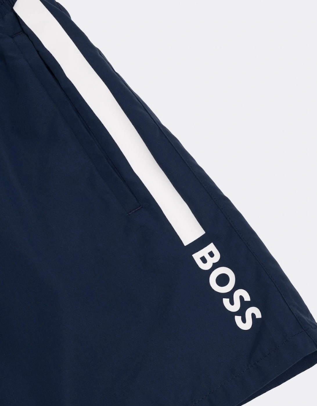 BOSS Orange Dolphin NOS Mens Quick-Drying Swim Shorts with Stripe and Logo