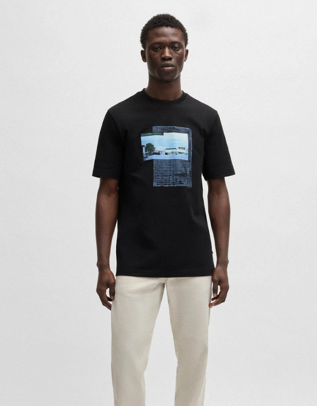 BOSS Orange Ontheway Mens Graphic Print T-Shirt