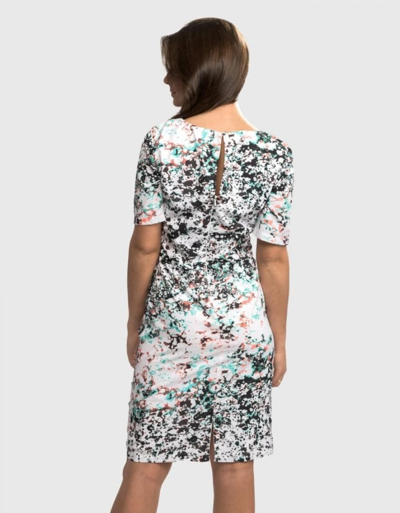 Great Plains Miquita Marble Rouched Womens Dress