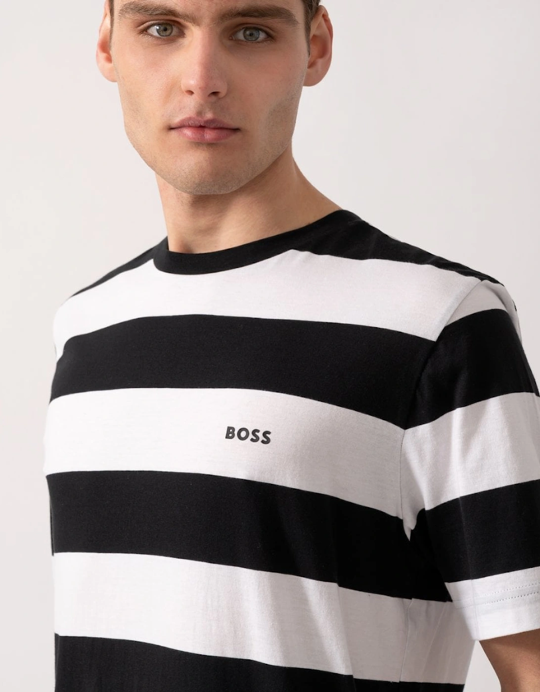 BOSS Orange Tales Stripe Mens T-Shirt