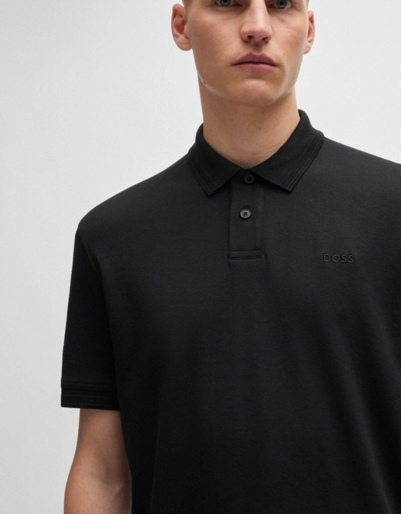BOSS Orange Pe Interlock Mens Polo Shirt with Logo Print