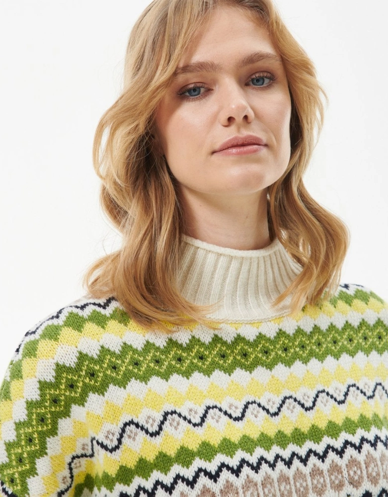 Holkham Womens Funnel Neck Fairisle Jumper
