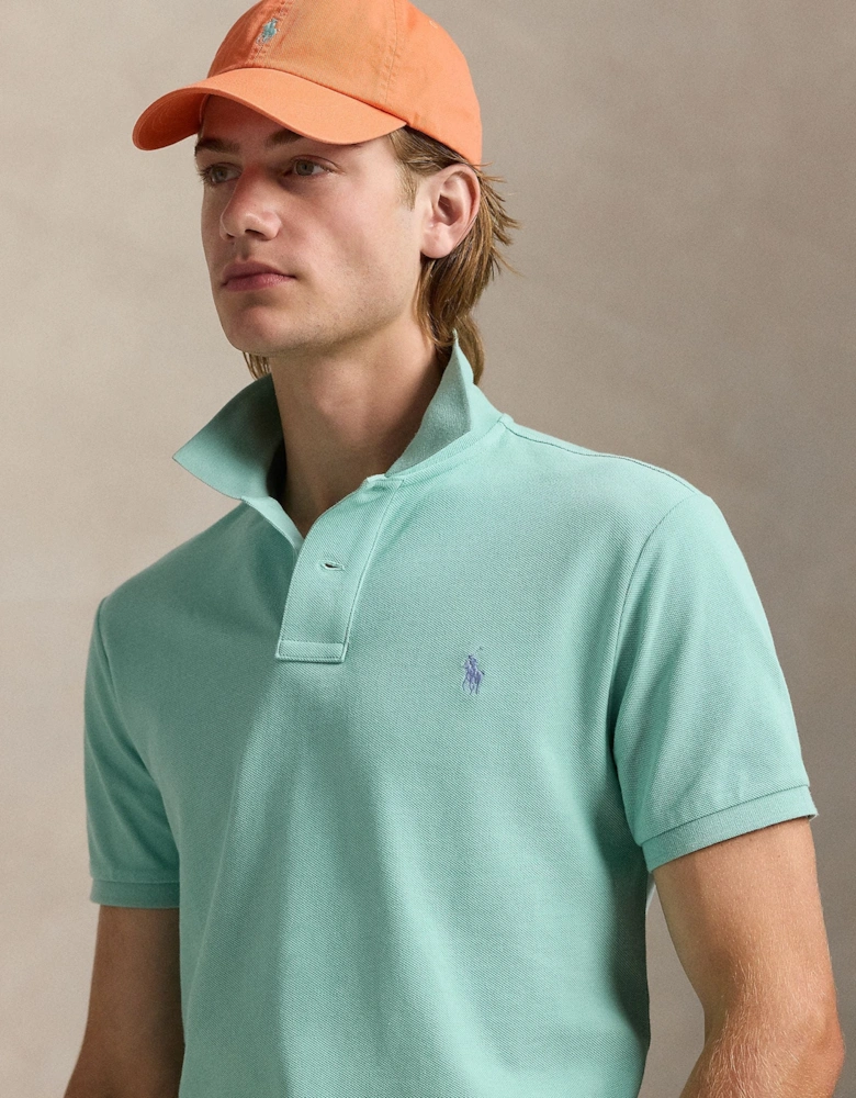 Ralph Lauren Iconic Mesh Polo Shirt – Custom Slim Fit in Celadon Green