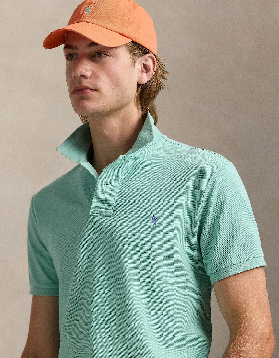 Ralph Lauren Iconic Mesh Polo Shirt – Custom Slim Fit in Celadon Green