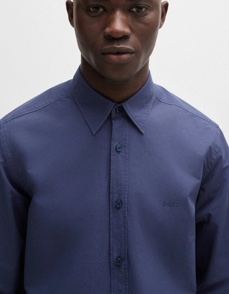 BOSS Orange Relegant 6 Mens Regular-Fit Shirt in Cotton Poplin with Kent Collar
