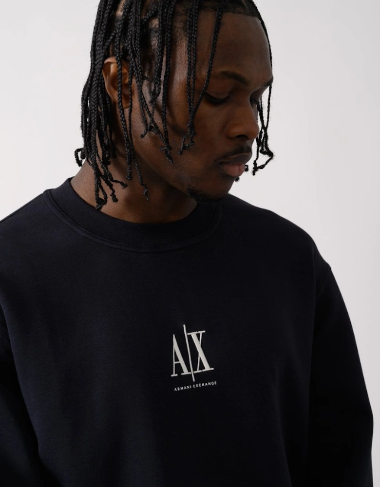 Mens Embroidered A|X Centre Logo Crew Neck Sweatshirt