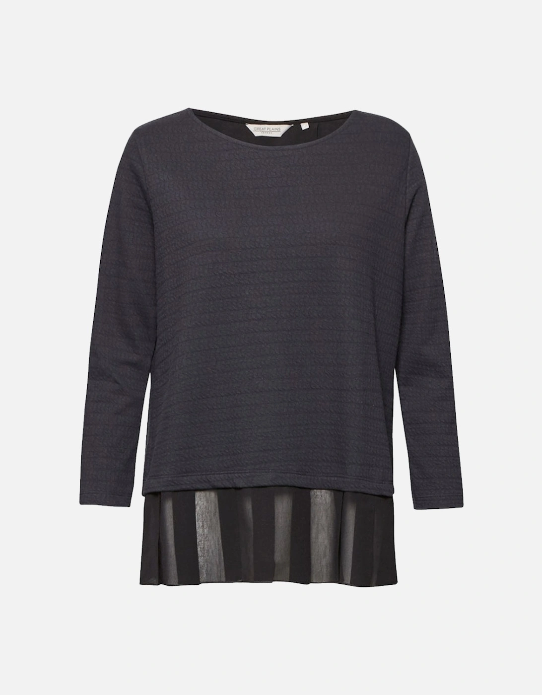 Great Plains Ripple Jersey Pleated Hem Womens Tee