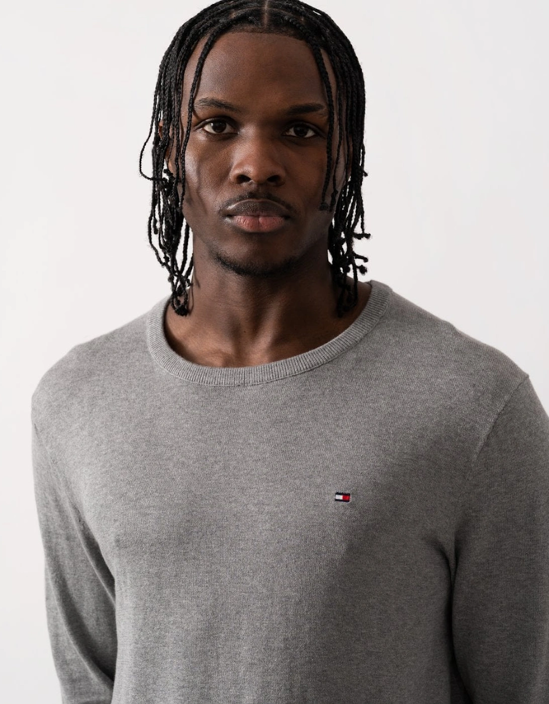 Tommy Hilfiger Cotton Crew Neck Jumper Men's Grey Extra Large - La Redoute - Image 11