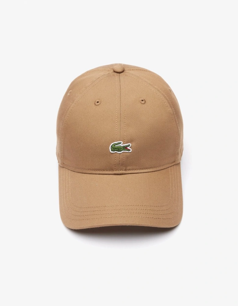 Lacoste Mens Organic Cotton Twill Cap - Cookie SIX