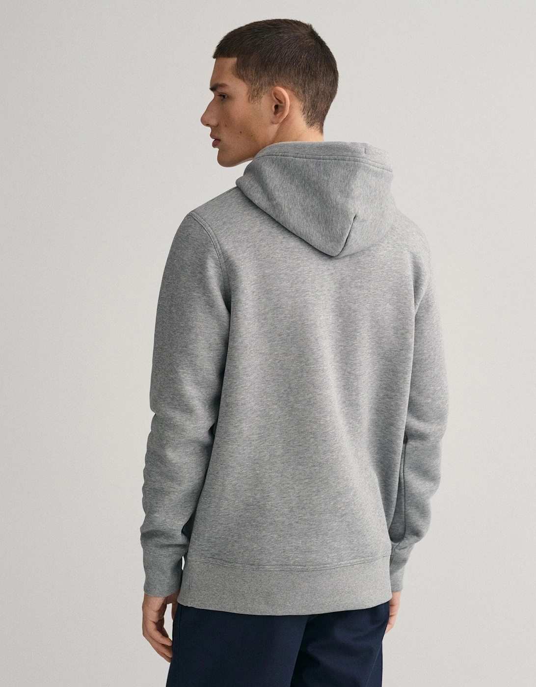 Gant Men's Grey Regular Fit Archive Shield Pullover Hoodie - : 42 Xl