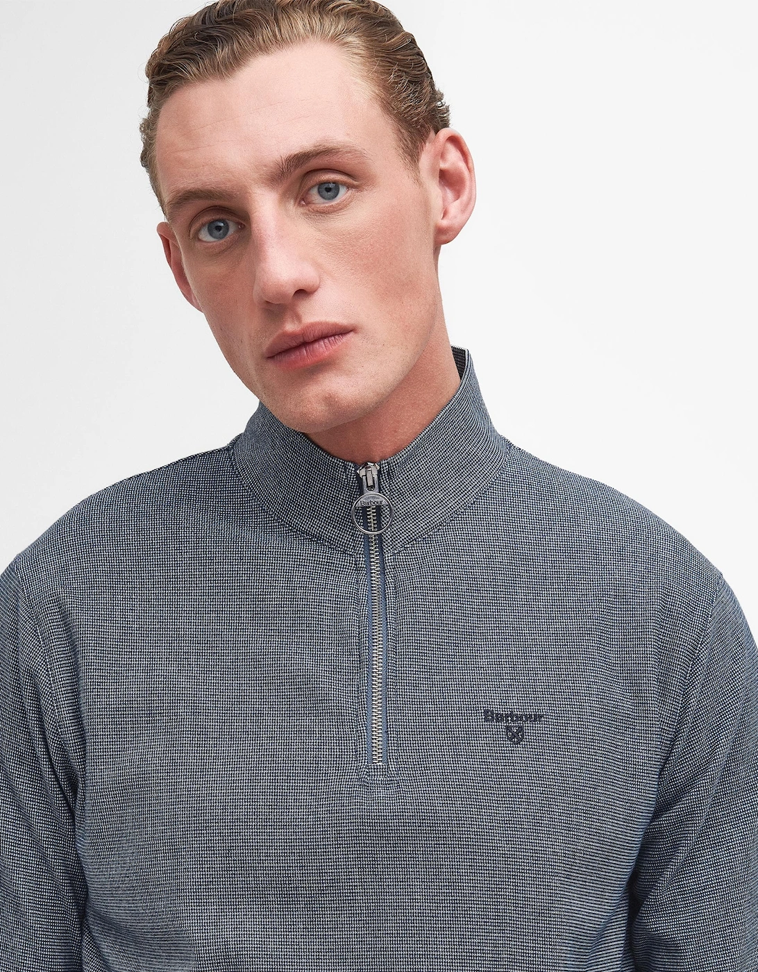 Houndwood Mens Tailored Half Zip Sweatshirt