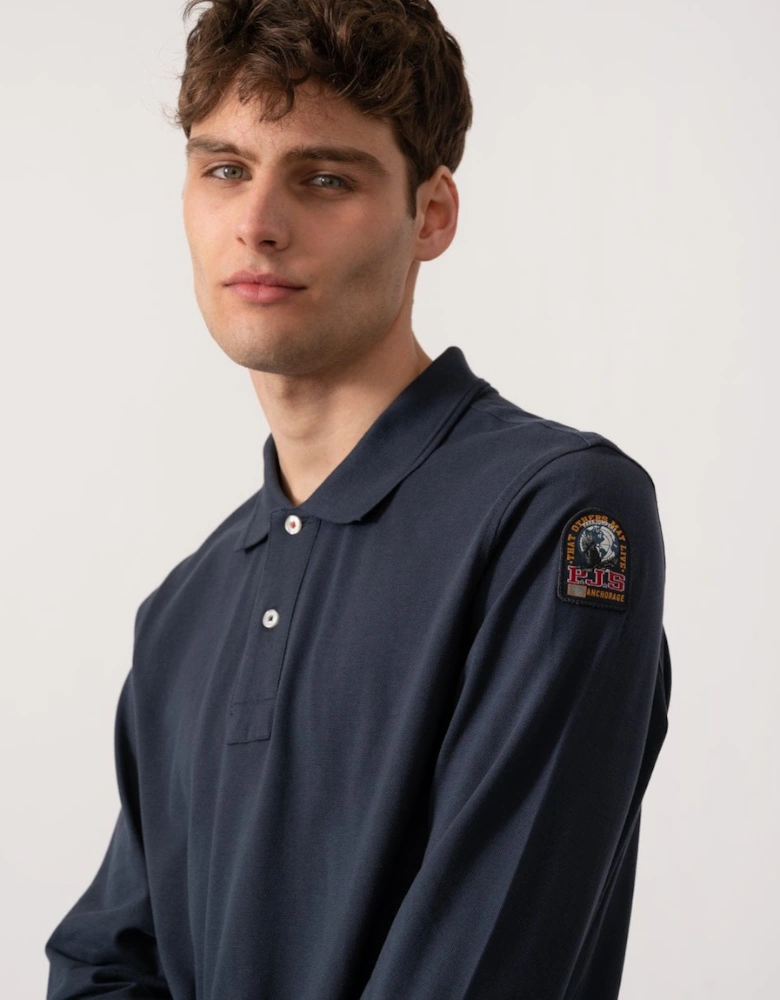 Oberon Mens Long Sleeve Polo Shirt