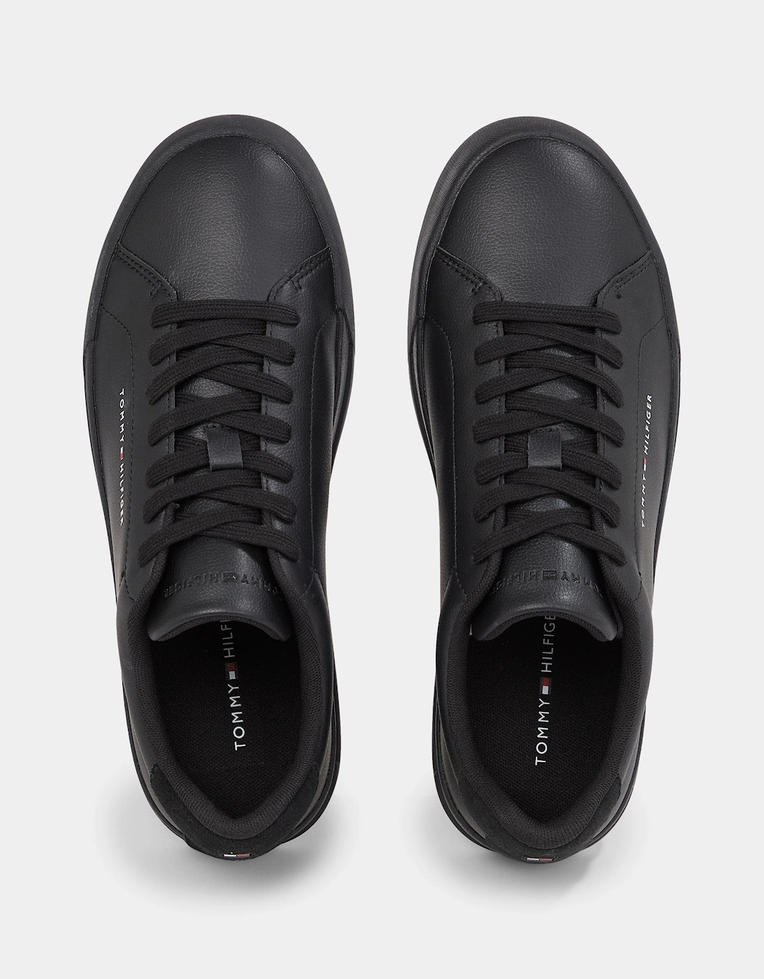 TH Court Essential Mens Leather Grain Trainers