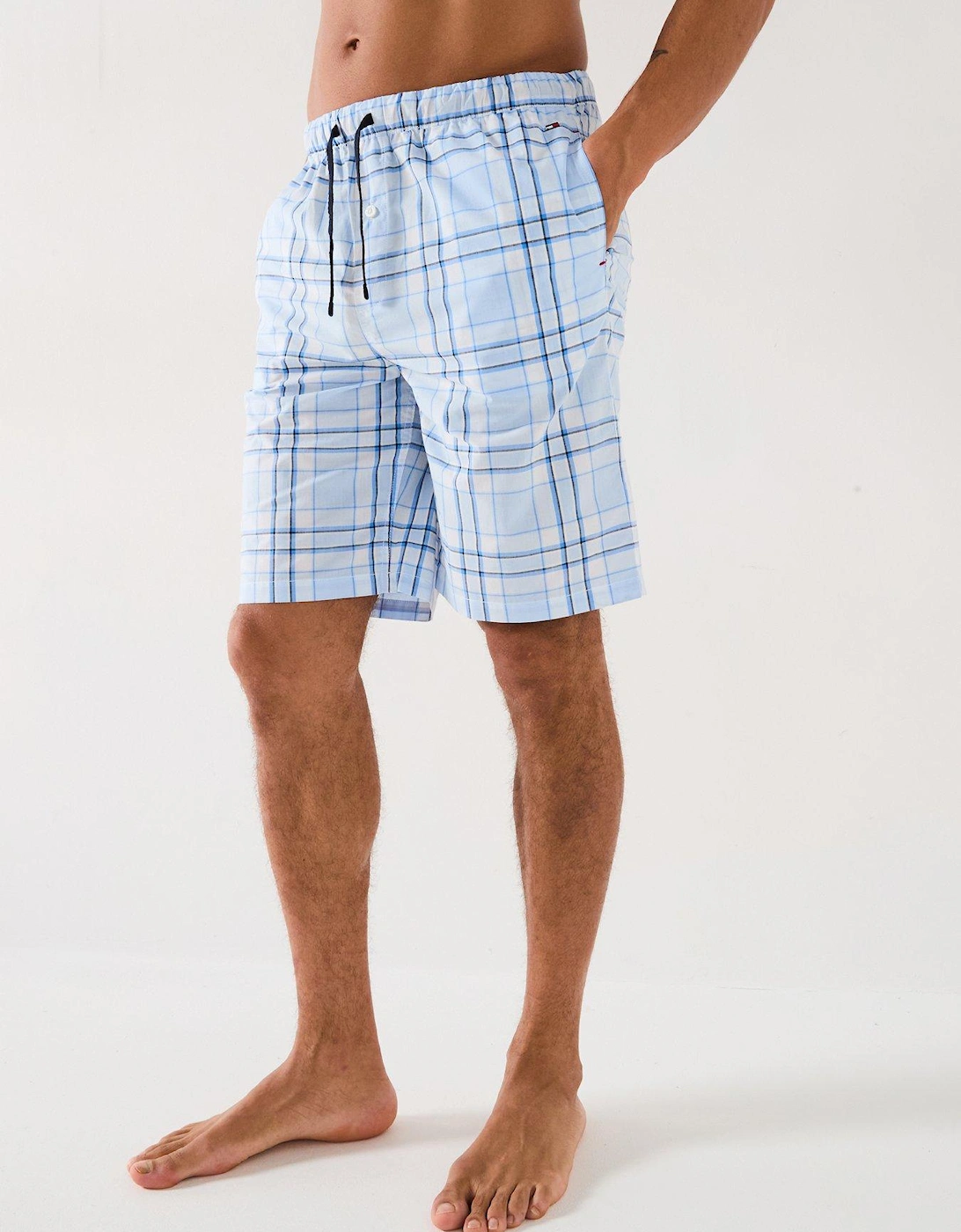 Woven Print Drawstring Loungewear Bottoms - Light Blue, 2 of 1