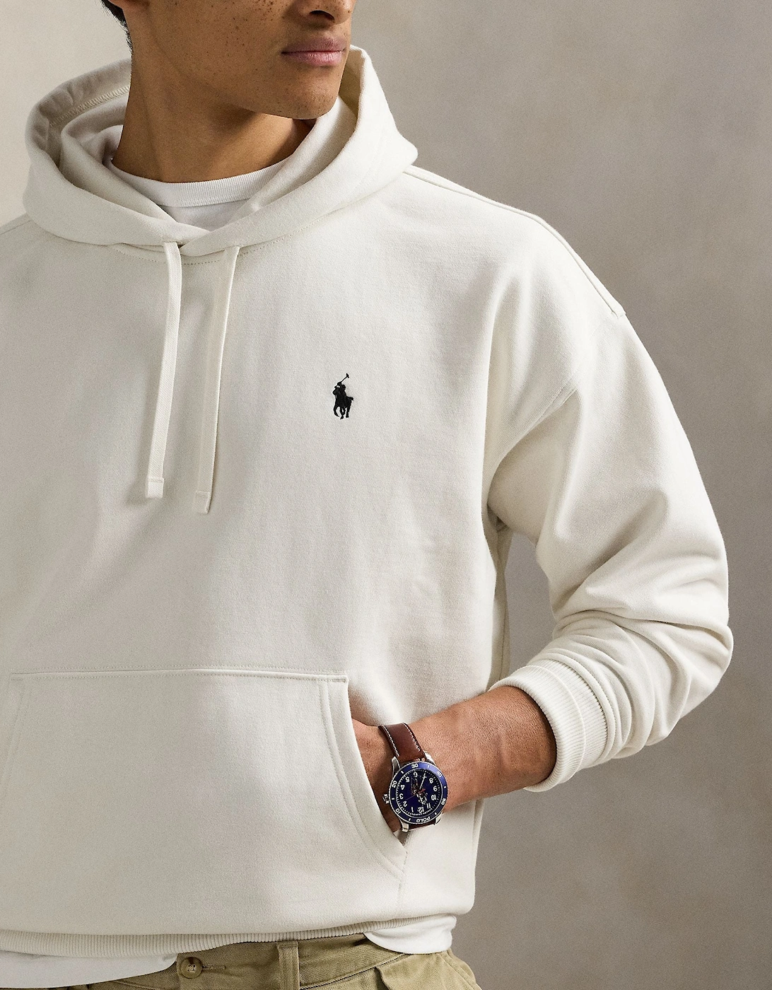 Ralph Lauren Script Icon Back print Sweatshirt - Nevis White