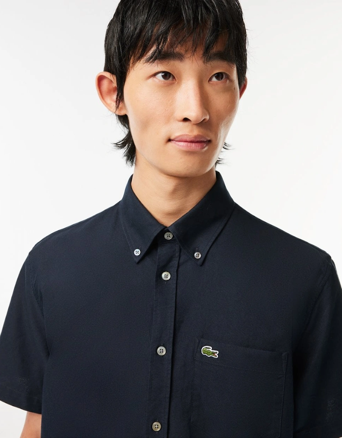 Mens Casual Short Sleeve Woven Shirt