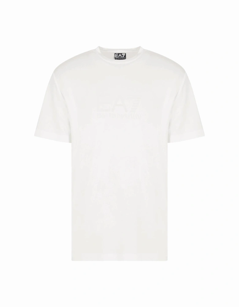 Monochrome Velour Logo White T-Shirt