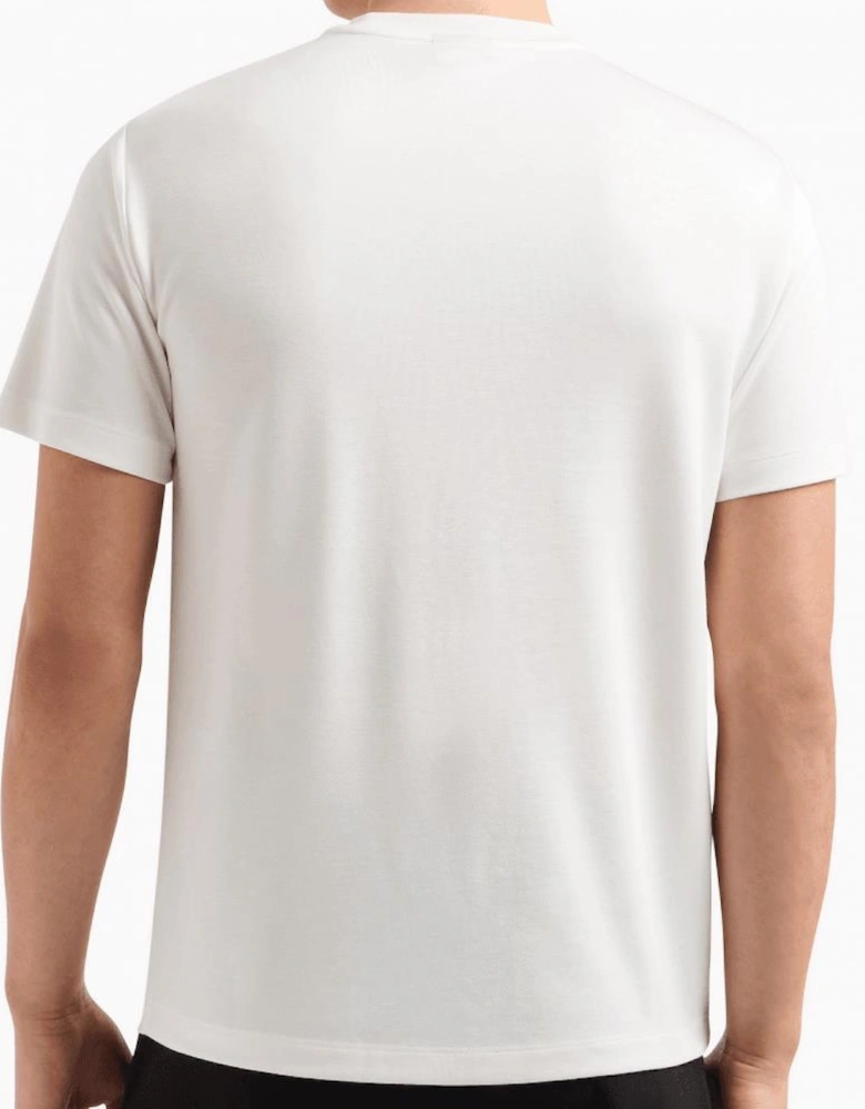 Monochrome Velour Logo White T-Shirt