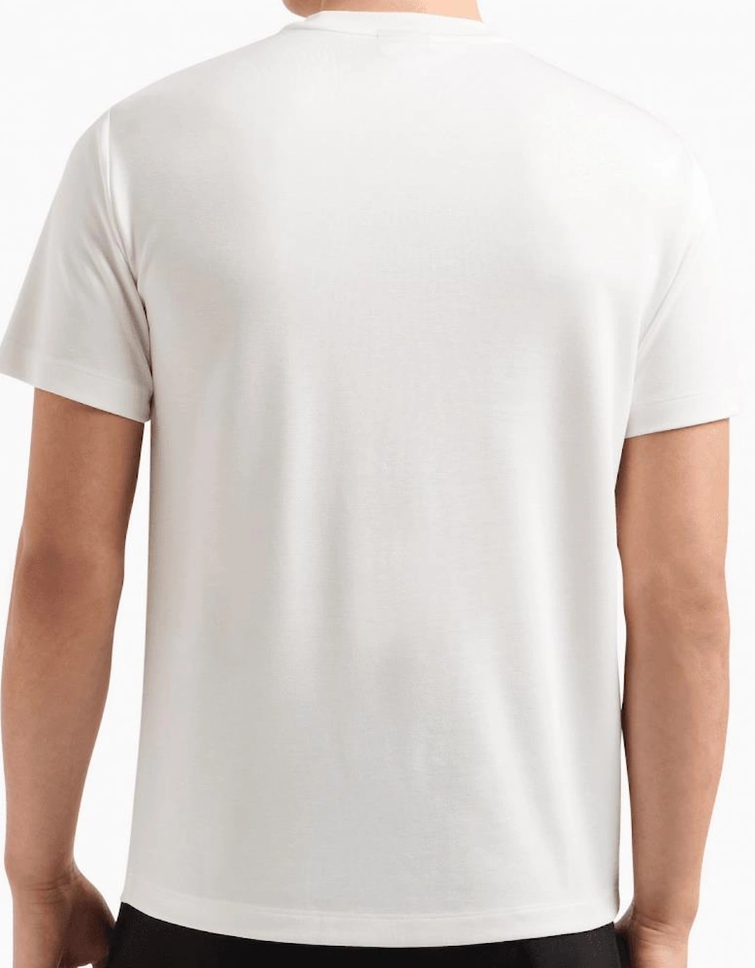 Monochrome Velour Logo White T-Shirt