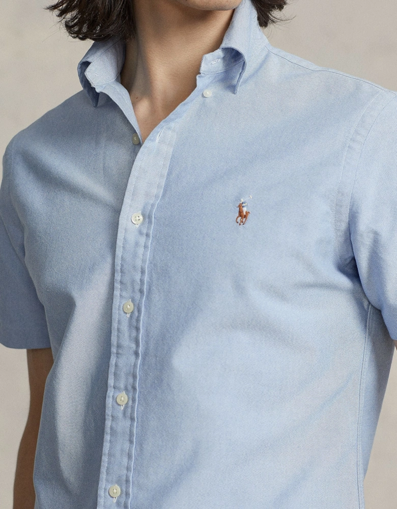 Ralph Lauren Short Sleeved Oxford Shirt - Blue