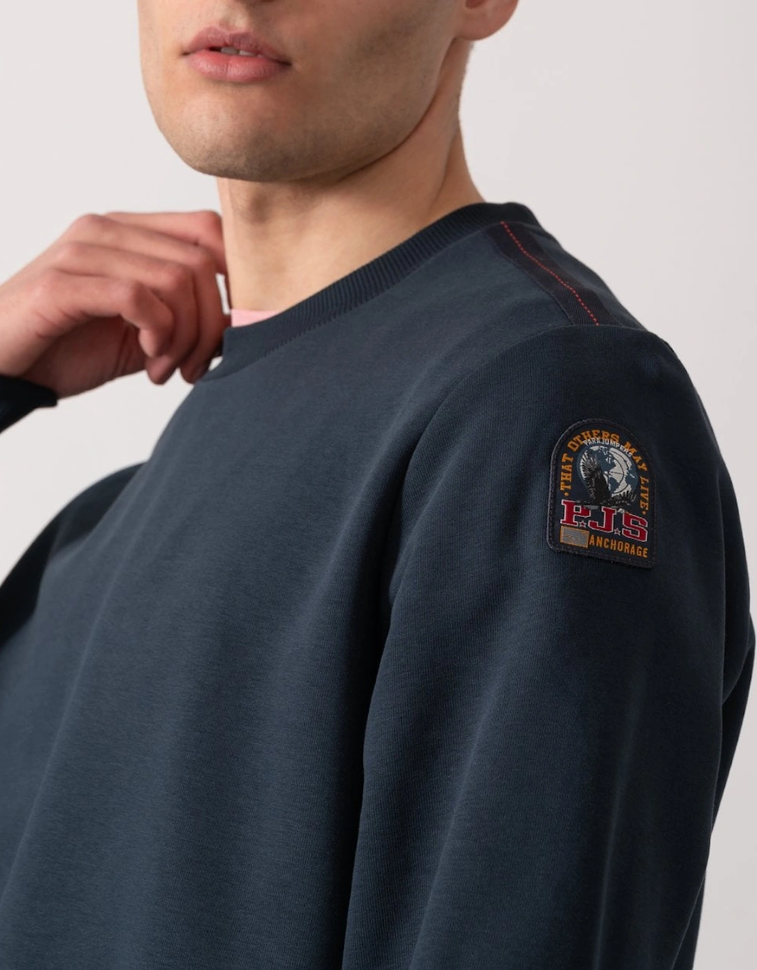 K2 Mens Crew Neck Sweatshirt with Logo Patch