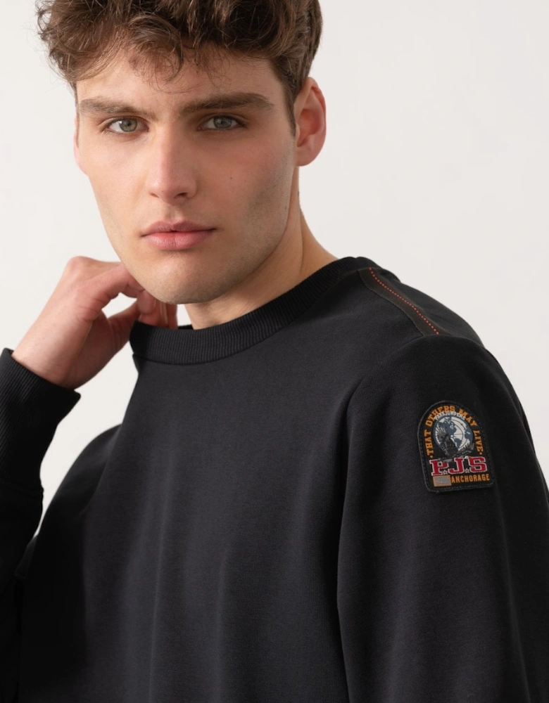 K2 Mens Crew Neck Sweatshirt with Logo Patch