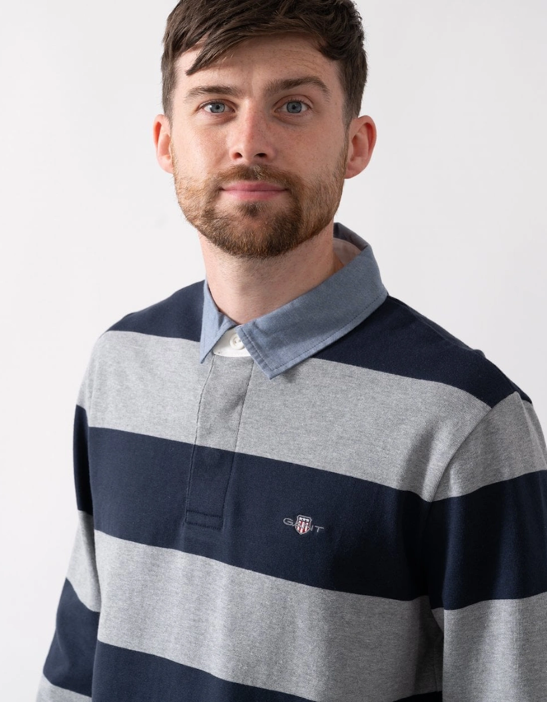 Gant Men's Gris Long Sleeve Polo Classic Heavy Rugger - Image 6