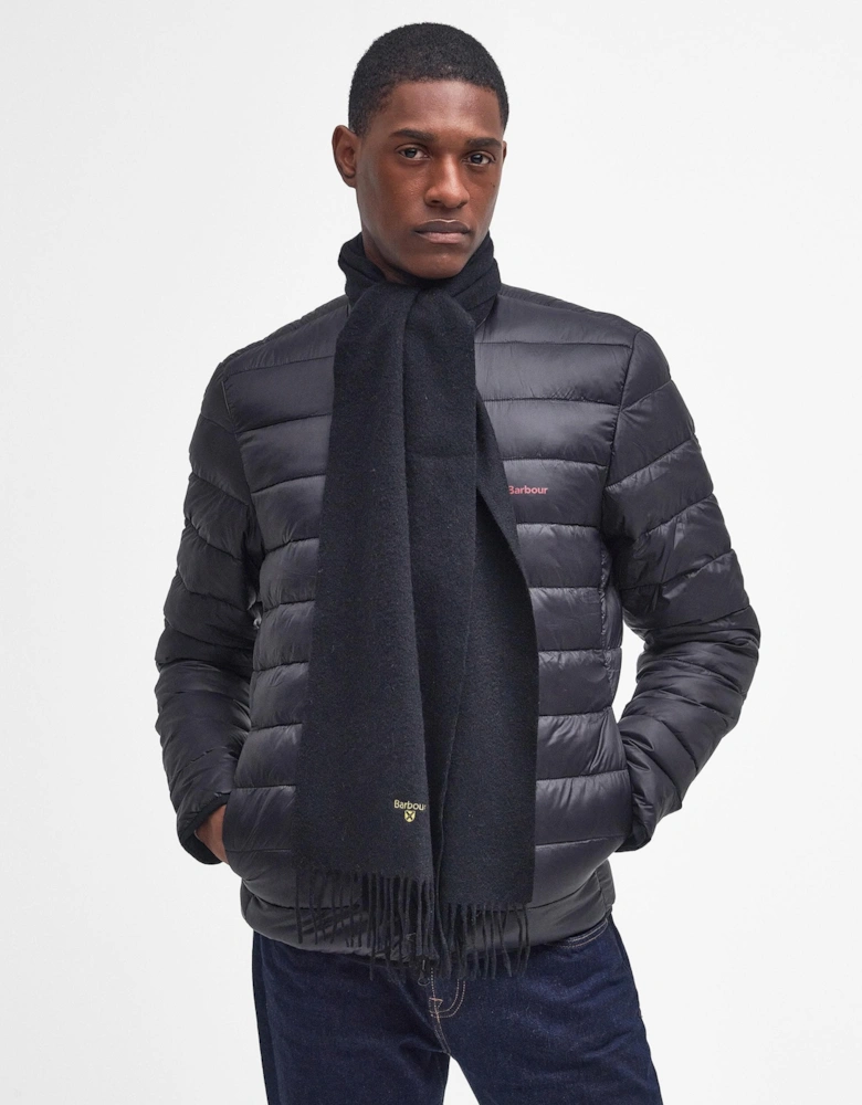 Unisex Plain Lambswool Scarf - Black