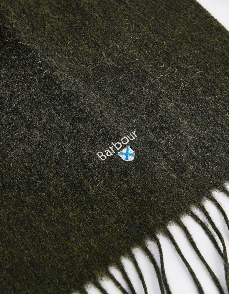 Unisex Plain Lambswool Scarf - Seaweed