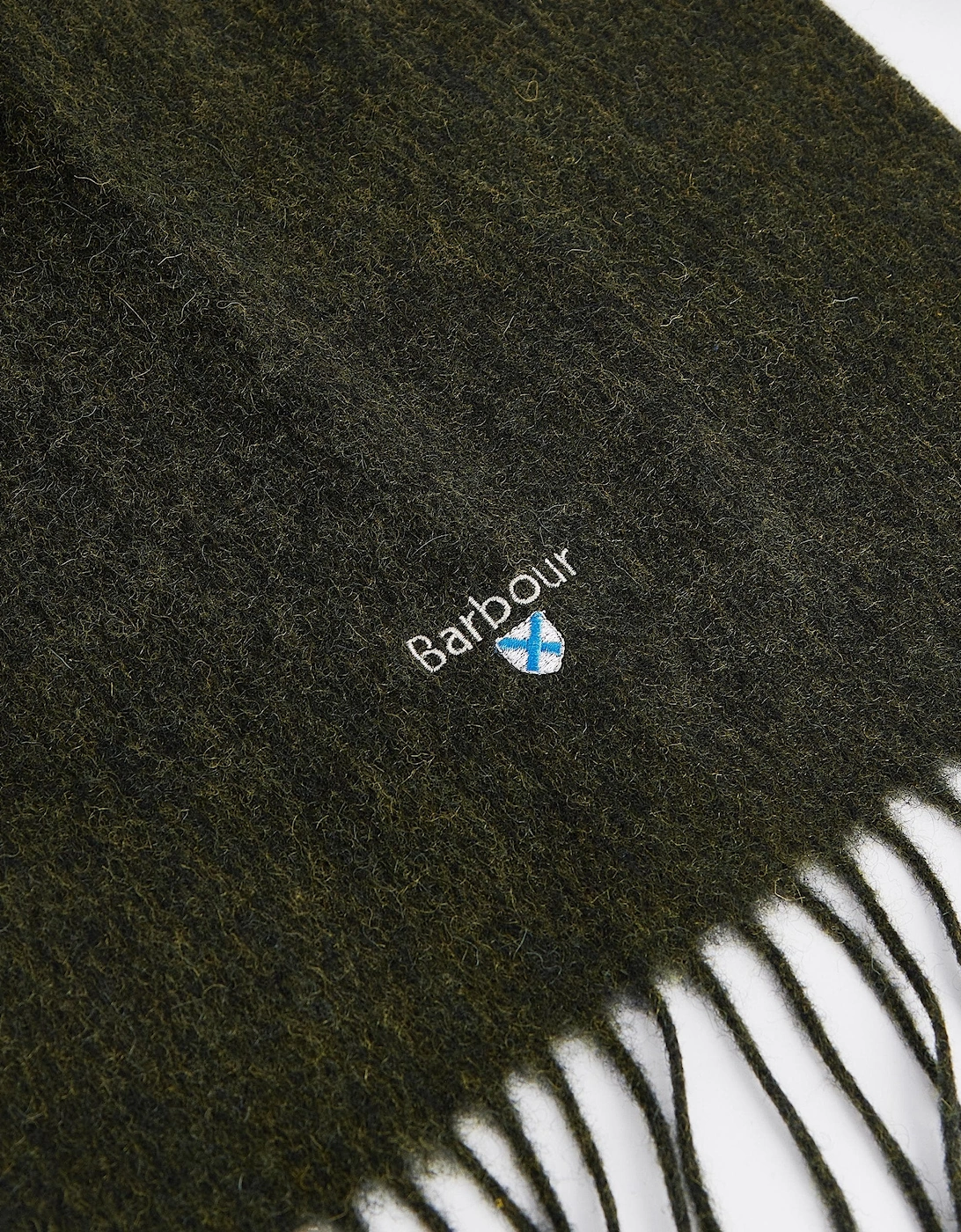 Unisex Plain Lambswool Scarf - Seaweed