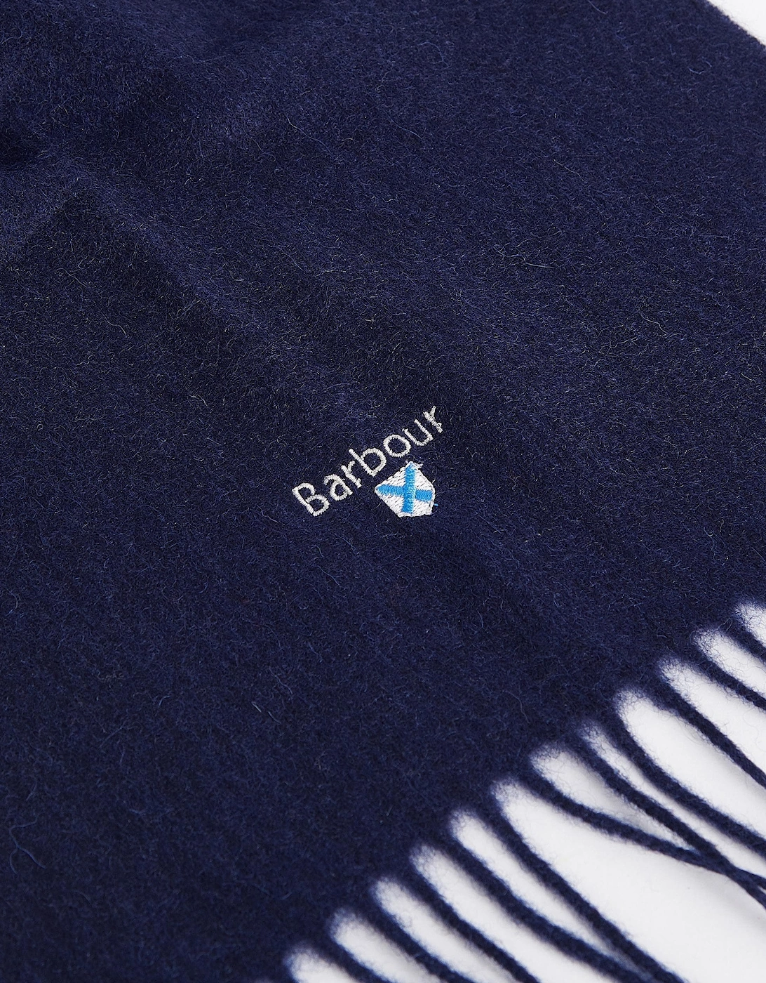 Unisex Plain Lambswool Scarf - Navy
