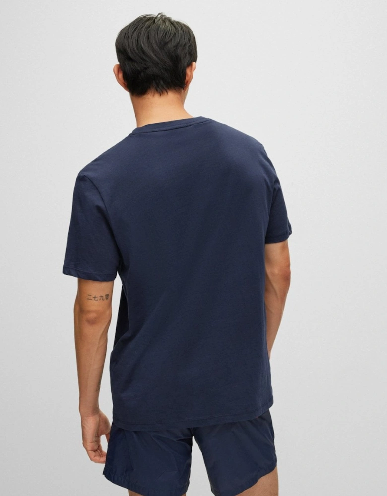 HUGO Dero222 Mens Cotton-Jersey T-Shirt with Logo Print NOS