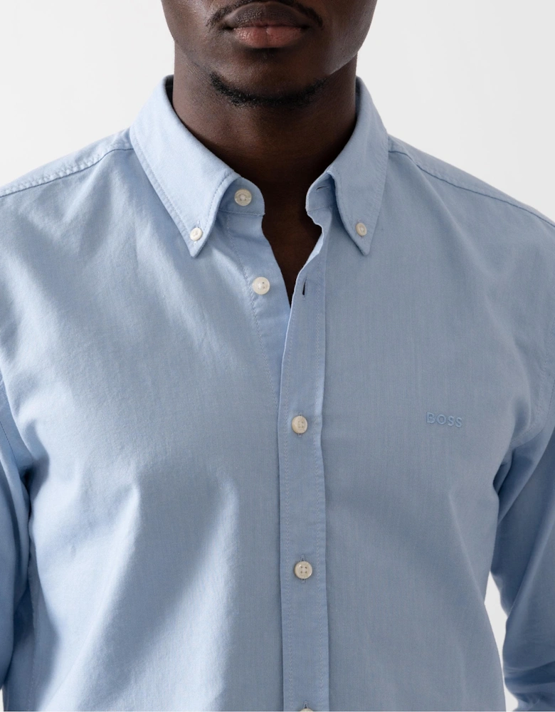 BOSS Orange Rickert Mens Long Sleeve Shirt - Open Blue 460