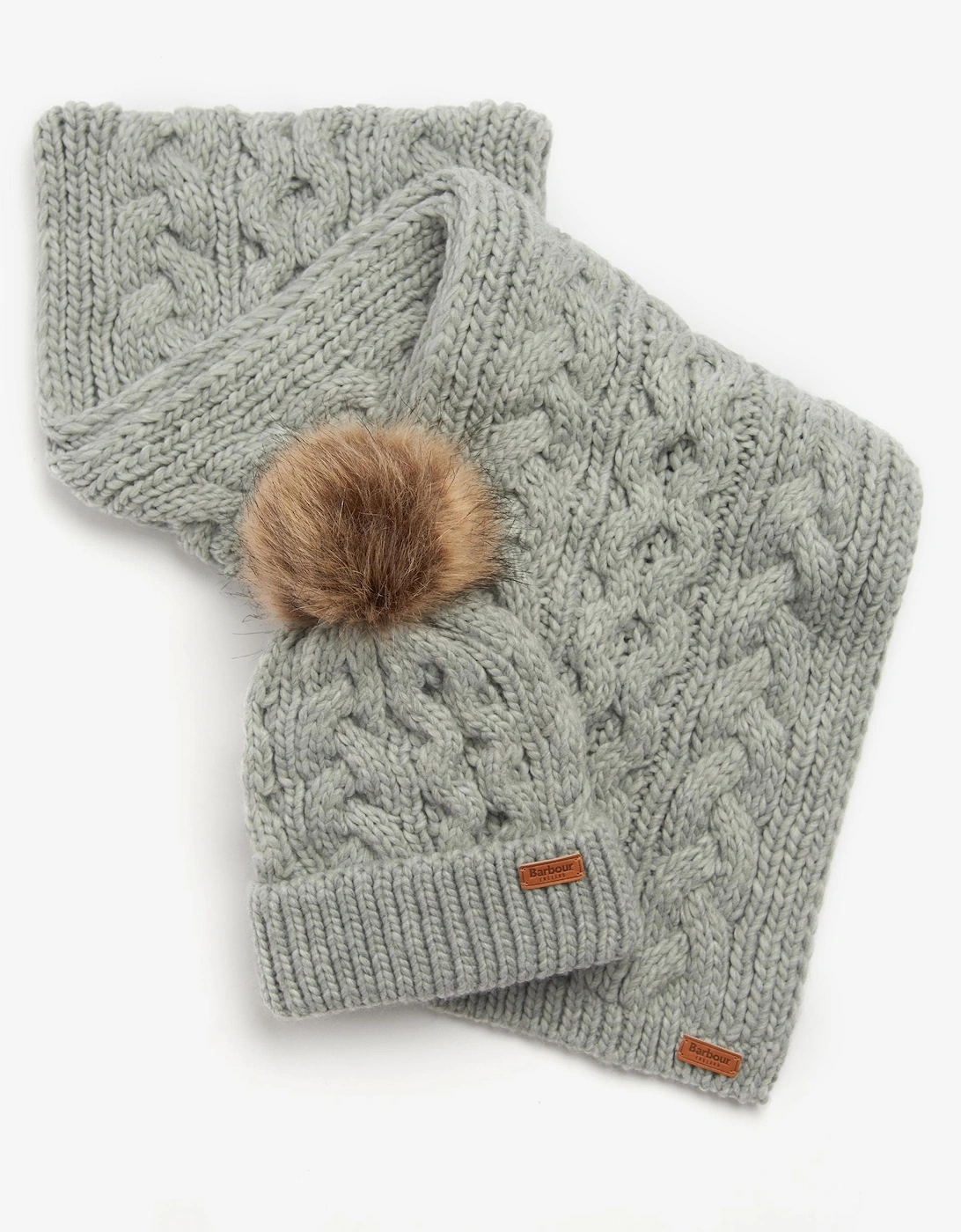 Penshaw Womens Beanie/Scarf - Grey