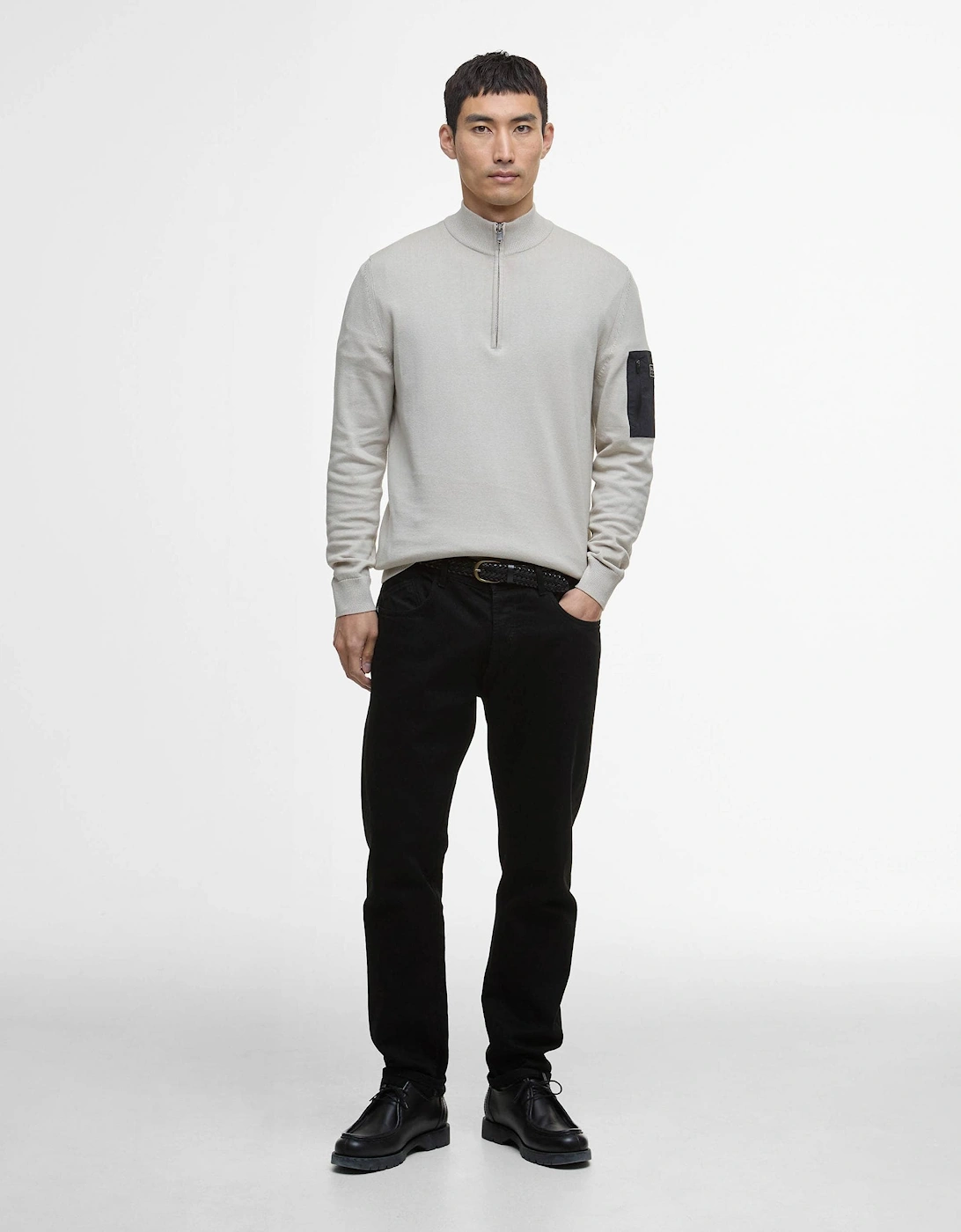 Blades Mens Cotton Half Zip Jumper