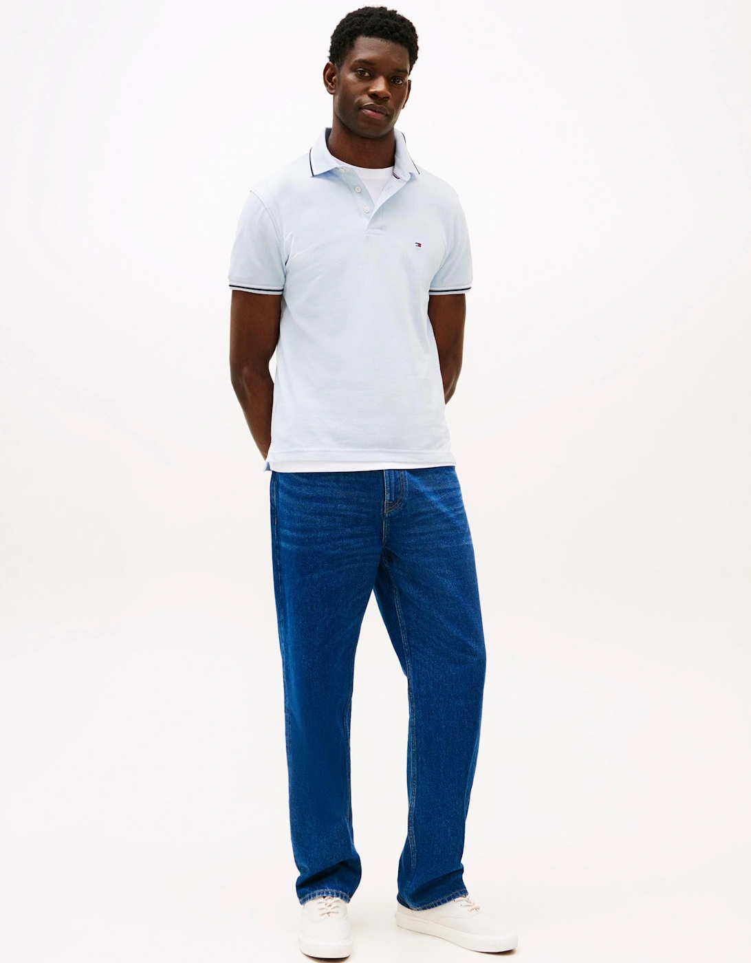 Tipped Slim Fit Mens Polo