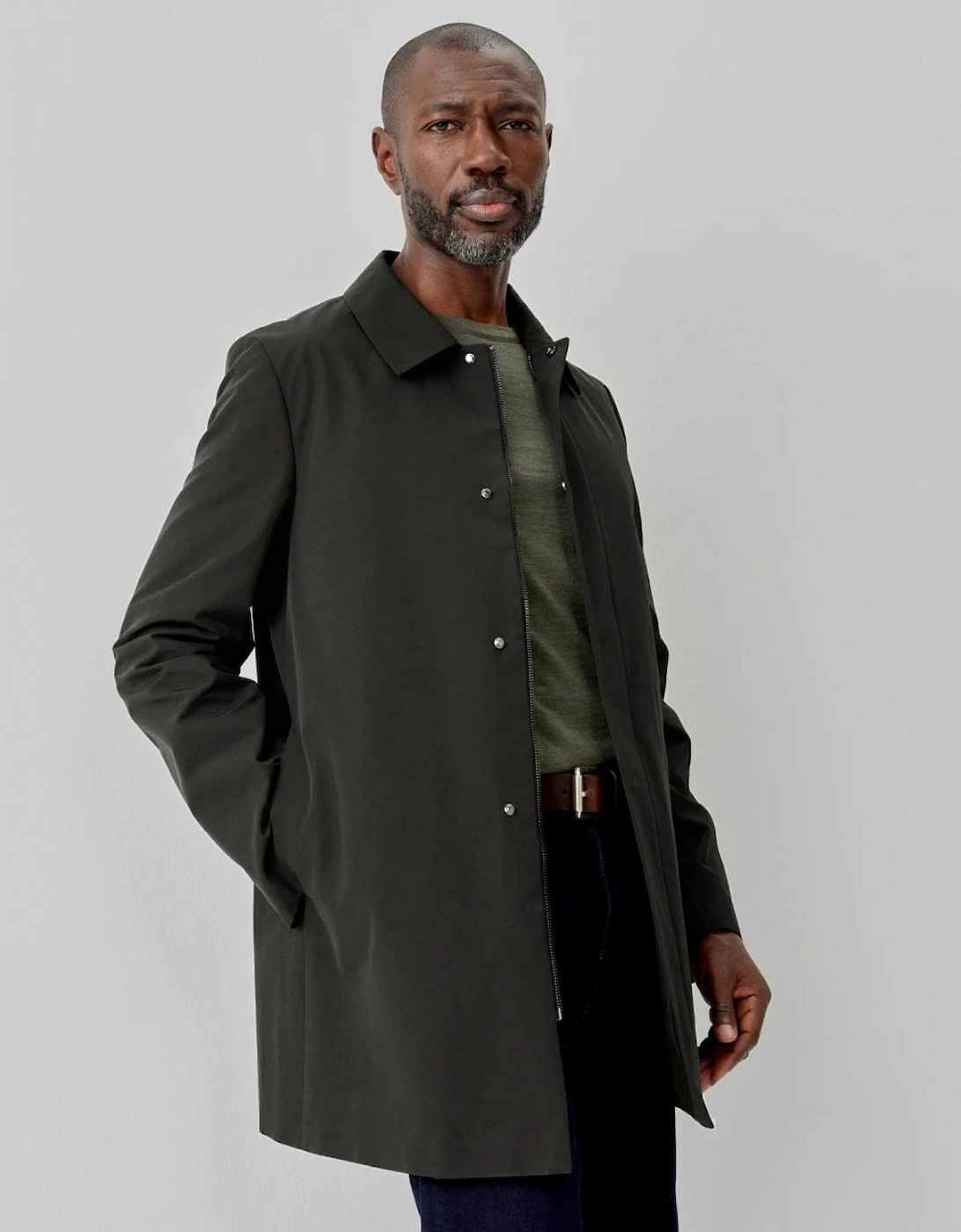 Huntingfield Mens Showerproof Cotton Mac - Khaki